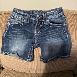 Miss Me Blue Jean Shorts Distressed Cut-Off Style
